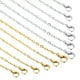thumbnail image 1 of Uxcell 20 paquetes de cadenas de collar de 17.7 pulgadas en bruto de 2mm doradas y plateadas con cierres de langosta para hacer joyas, 1 of 7