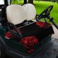 thumbnail image 2 of Golf Cart Seat Covers for 2 Seater,Red Rose Microfiber Cart Seat Towel Blanket,Vintage Abstract Garden Flower Floral Black Absorbent Breathable Non Slip Bench Seats Protector for Golf Course 51"x31", 2 of 9
