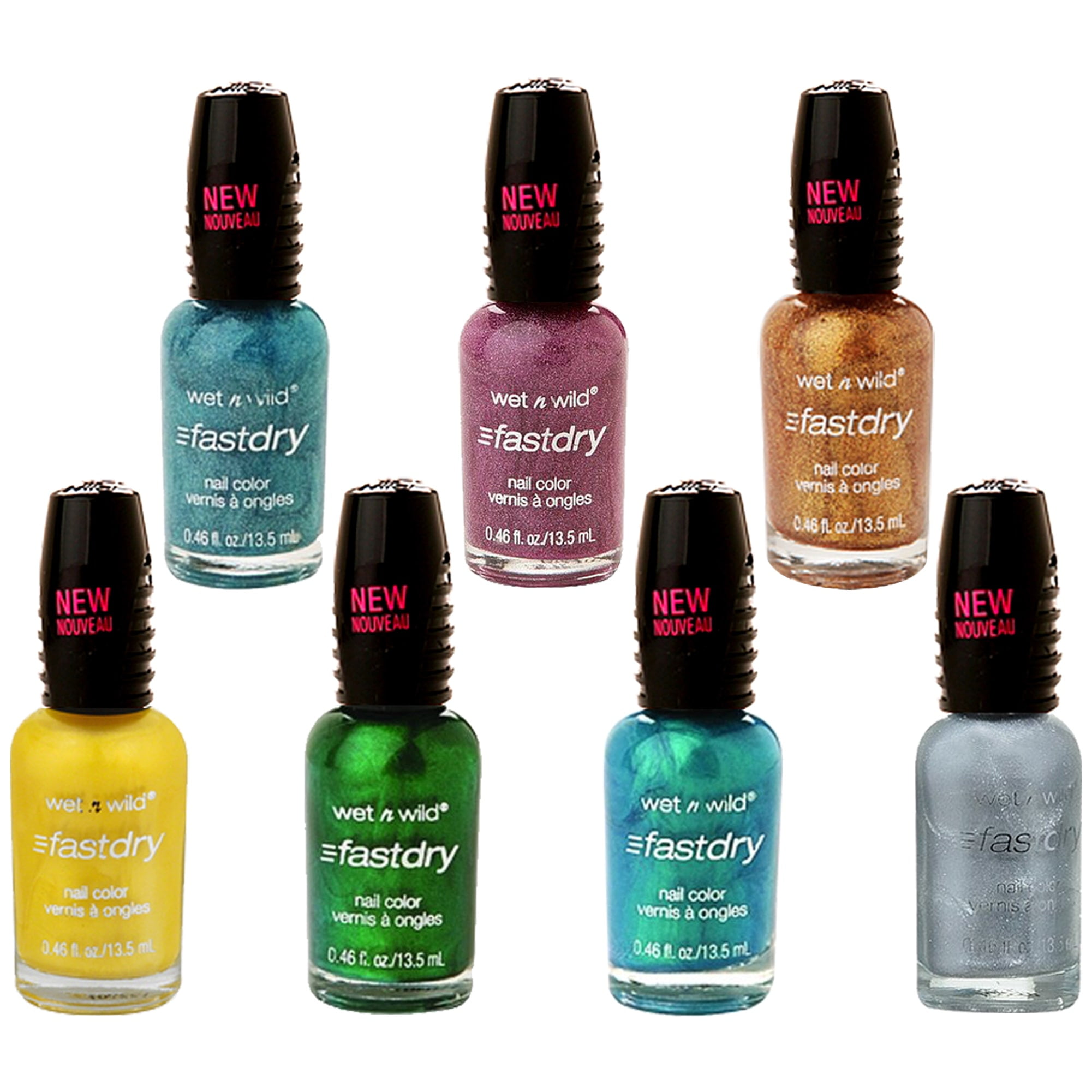 Wet n Wild Wet 'n Wild Fast Dry Nail Color Polish Set 7piece