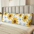 thumbnail image 5 of Naloa Sunflowers Super Soft 20x60 Body Pillow Case,Long Side Hidden Zipper（PILLOWS ARE NOT INCLUDED）, 5 of 6