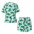 thumbnail image 4 of Naloa Green Sea Turtle Women's Short-Sleeved Pajama Set, Loungewear, Summer pajamas, Breathable Cozy - X-Large, 4 of 9