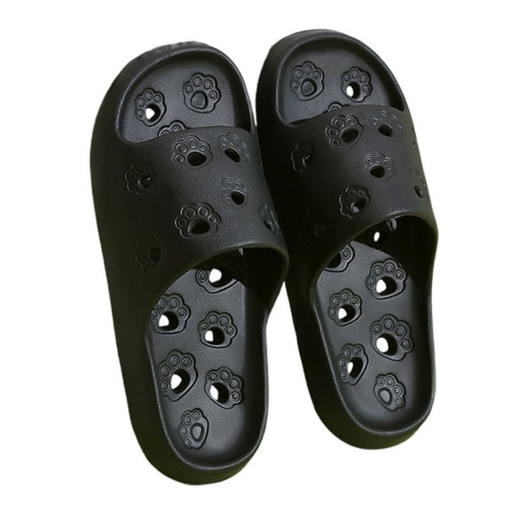 Mens Slippers,Men Water Slippers Breathable Mesh Slide Sandals Lightweight for Pool Beach Shower Wear,Slippers for Men,Black,10.5