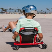 EzyRoller: Spinner - Bravo Red - Ride-On Scooter, Cambering Motion, 360 Degree Turns, Pedal Free Cart, Extendable Frame, 154lb Cap, Kids-Teens Ages 4+