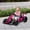 Pink, variant on Aosom 24V 7.5 MPH Drifting Electric Go Kart with Adjustable Seat with Slow Start, Button Start, Music, Horn, Lights, for 6-12 Years, Green