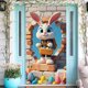 thumbnail image 4 of Easter Door Cover Length 180Cm Width 90Cm Easter Festival Porch Caricature Bunny Decoration Hanging Flag Easter Party Banners Decoration, 4 of 6