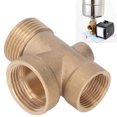 thumbnail image 4 of Conector De Bomba De Agua, Conexión Hermética Conector De Manguera De 4 Vías Latón Duradero Tamaño Estándar Ligero Para Bombas De Refuerzo Domésticas, 4 of 7