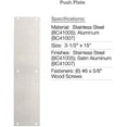 thumbnail image 5 of Brinks 15 in. L Stainless Steel Push Plate, 5 of 6