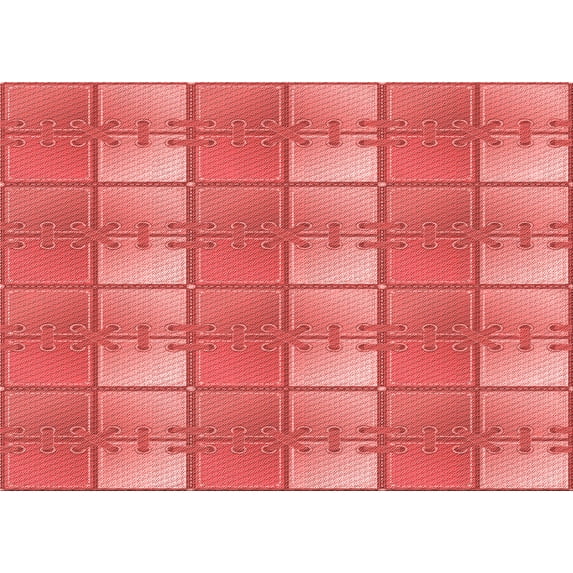 Ahgly Company Indoor Rectangle Patterned Ruby Red Area Rugs, 8' x 10'