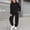 6# Black, variant on Girls Sweatsuit Fashion 2 Piece Fleece Hoodie and Sweatpants Set 5-14 Years Fall Winter Back to School Clothes Hot Pink 140