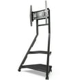 thumbnail image 4 of FITUEYES Design Corner TV Stand for 32 43 50 55 65 Inch TV, Rolling TV Stand for Bedroom, Living Room, Study Room and More, Mobile TV Stand with Wooden Storage Shelves, Eiffel Series., 4 of 6