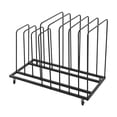 thumbnail image 5 of 9 Compartments Art Storage Rack with Wheels, Art Drying Rack, Rolling Art Painting Display Rack Black, 5 of 12