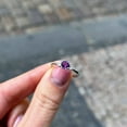thumbnail image 3 of Natural 925 Sterling Silver Pear Shaped Amethyst Twist Wedding Ring February Birthstone Ring, 3 of 4