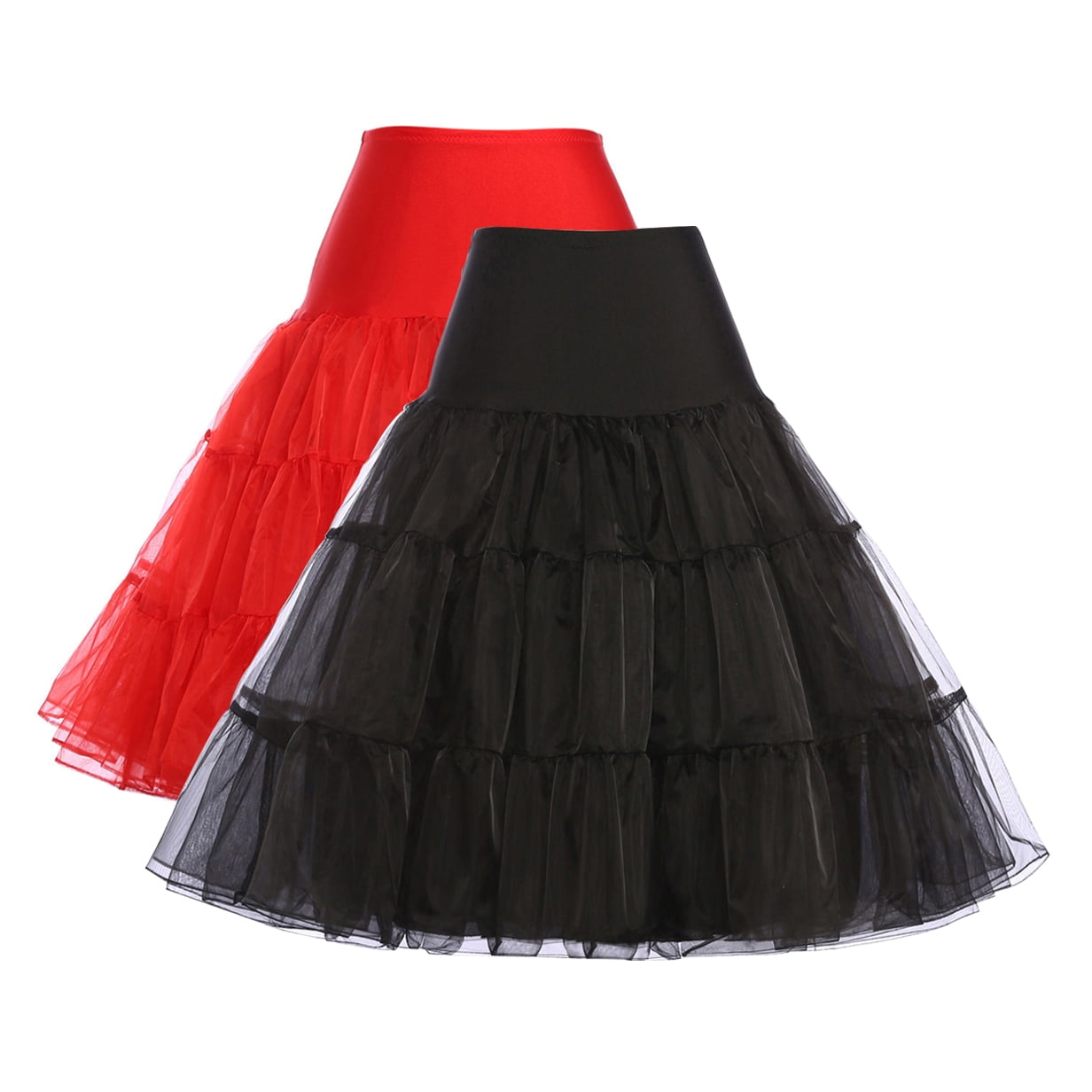 26" Retro Underskirt 50s Swing Vintage Petticoat Fancy Net Skirt 4-Layers Tutu 