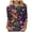 Multicolor A, variant on VERUGU Womens Tops 3/4 Sleeve T-Shirt Spring Summer Crew Neck Carnival Print Loose Comfortable Casual Blouse Multicolor XL