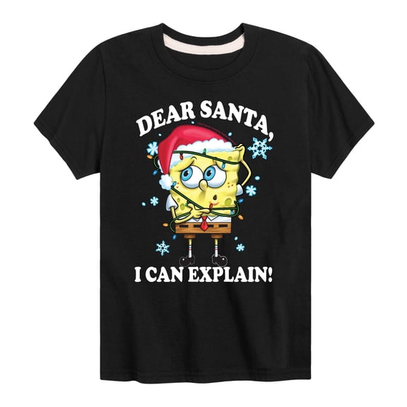 SpongeBob SquarePants - Santa I Can Explain - Toddler And Youth Short Sleeve Graphic T-Shirt