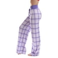 thumbnail image 2 of Just Love Women Buffalo Plaid Pajama Pants Sleepwear (Purple Plaid, 1X), 2 of 3