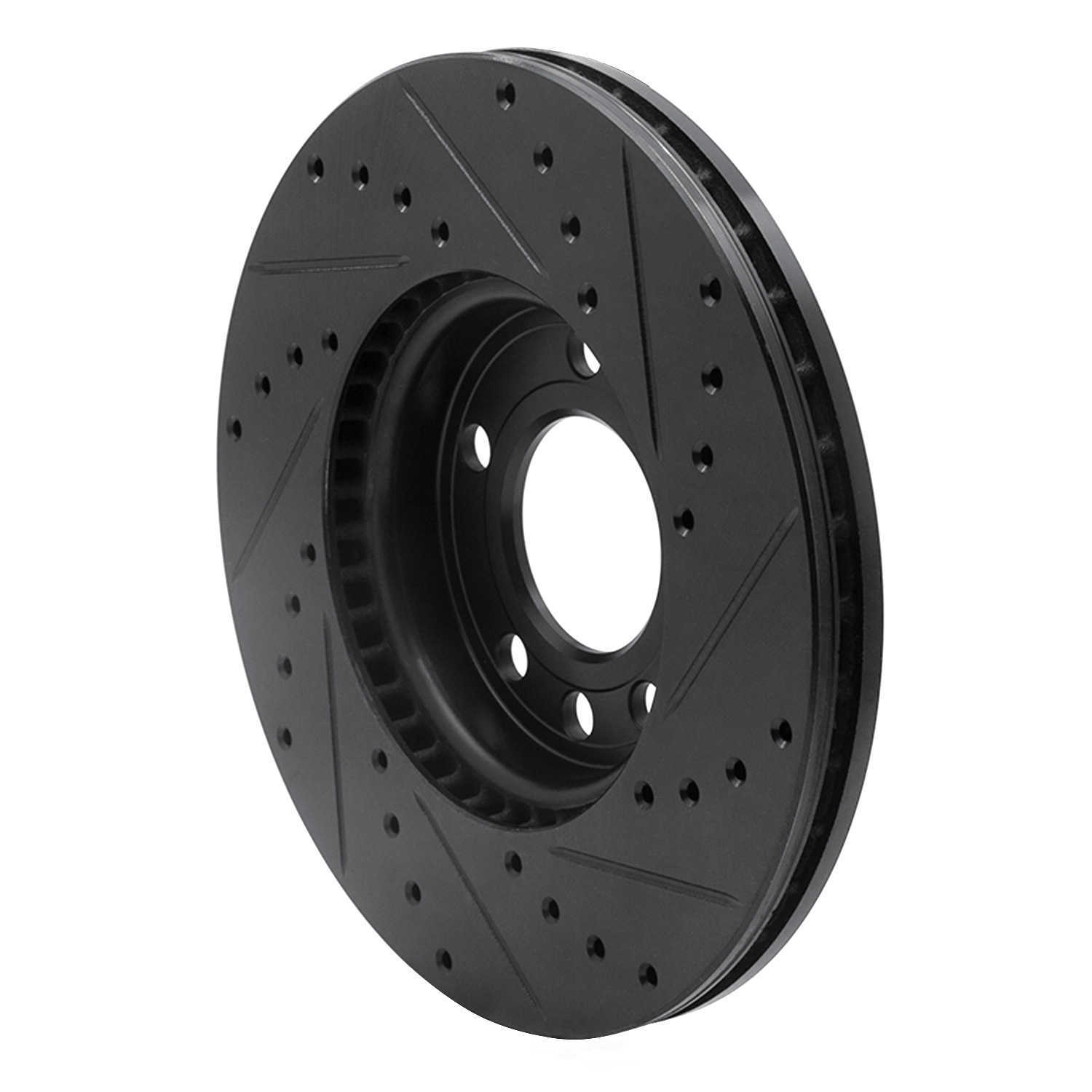 Dynamic Friction Company 633-65015L DFC Brake Rotor - Drilled And Slotted - Black