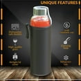 thumbnail image 3 of Chef's Star 18 oz Glass Drinking Bottle with Protection Sleeve Leak Proof Lids, Pack of 6, 3 of 8