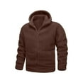 thumbnail image 5 of Turilly Jackets for Men Men's Solid Color Thick Windproof Pocket Zipper Hooded Outdoor Jacket, 5 of 6