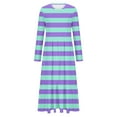 thumbnail image 3 of Sexlip Womens Maternity Striped Maxi Dress Long Sleeve Design Stretchy Fabric Relaxed Silhouette for Daily Wear Blue XXL, 3 of 4
