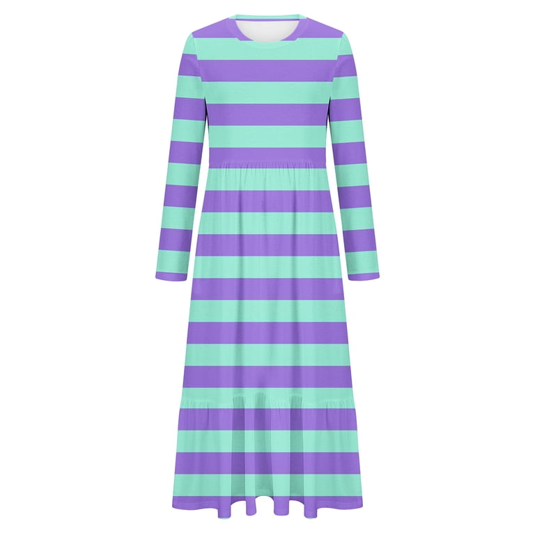 slim fit dress slacks Short Shirt Dress in Lilac and Green Stripe – Lua Boutique main image 0