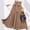 *Khaki, variant on ClodeEU Women's High Waisted Tie Front Pleated Ankle Length Skirt ,Elegant Casual Maxi Skirt Black,Womens Plus L