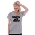 thumbnail image 3 of Ground Pound Muay Thai Fighter Womens Fitted Plus Size Graphic Tee Brisco Brands 3X, 3 of 5