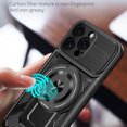 thumbnail image 3 of Dteck for iPhone 16 Pro Max Case with Stand, Military Grade Drop Protection, Shockproof Magnetic Phone Case with Rotating Ring Holder, Compatible with MagSafe Accessories,Black, 3 of 8