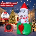 thumbnail image 3 of Hippo inflable navideño GOOSH de 2,1 m con LED para decoración exterior, 3 of 6