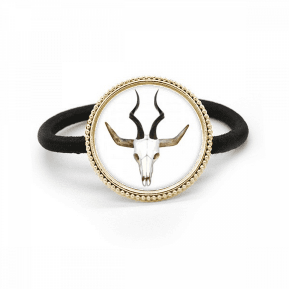 combination b horn cattle silver metal hair tie and rubber band headdress
