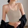 thumbnail image 2 of Amvlyk Sports Bra for Women Wireless Cami Push Up Bra Seamless Soft Padded High Impact Workout Yoga Bra Full Coverage Sport Everyday Bra Spaghetti Strap Tank Top for Sleeping Yoga Lounging, 2 of 9