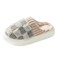 thumbnail image 2 of NexTorq Checkered Plaid Quilted Plush House Slippers Unisex Warm Winter Bedroom Footwear Closed Toe Mules Thick Sole Platform Anti-Slip Soft Comfort Lightweight Breathable US:10 (EU:44-45), 2 of 6