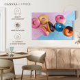 thumbnail image 5 of Elephant Stock Doughnut Party Wall Art - Horizontal Canvas Wall Art - Living Room Wall Decor - Food And Drink Canvas - Blue And Pink Decor - 12" x 8", 5 of 8