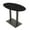 Black Cypress w/Matte Black Base, variant on 60" Small Boat Oval Bistro Height Table Double Metal Base Bar Table