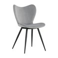 thumbnail image 2 of 19 Inch Velvet Kitchen Chair, Dining Chair with Black Metal Legs, Simple Bar Stool Upholstered Dining Chairs, Accent Desk Chair Dining Room, Kitchen, Vanity, Living Room(Gray,Set of 8), 2 of 10