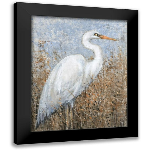 OToole, Tim 12x14 Black Modern Framed Museum Art Print Titled - White Heron I