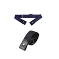 thumbnail image 1 of Paquete de 2 cinturones sin hebilla para hombres y mujeres, cinturón ajustable invisible duradero, cinturón elástico sin hebilla, cinturón sin hebilla para hombres y mujeres, 1 of 8