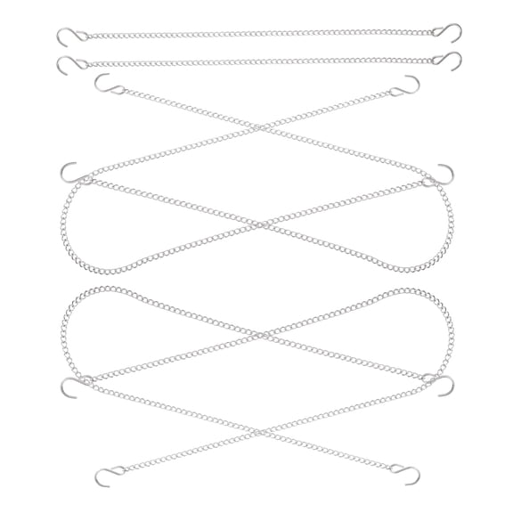 Phenofice Chain for Hanging Basket Silver Steel for Offices supporting Decorative Items