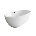 thumbnail image 5 of Elegant Kitchen & Bath BT10767GW-MBK 67 in. Soaking Bathtub, Glossy White with Matte Black Trim, 5 of 8