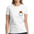 thumbnail image 1 of Scary Pumpkin Pocket Halloween T Shirt for Women - S M L XL 2XL 3XL Graphic Tee - Scary Halloween Outfit Gift Funny Holiday Tee T-Shirt Ladies, 1 of 2