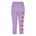 thumbnail image 4 of Fjofpr Toddler Pants 3T Girls Toddler Kids Fashion Baesball Print Summer Leisure Yoga Sports Frenum Cropped Pants Purple 3 Years, 4 of 4