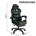thumbnail image 2 of Silla Gamer Ergonomica Geekleaks by Gaon Reclinable Con Soporte Lumbar y Reposa Pies Verde, 2 of 8