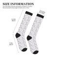 thumbnail image 2 of Compression Socks for Women and Men - Elegant ice skates snowflakes Compression Socks Circulation for Workout, 2 of 8