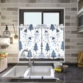 thumbnail image 4 of Yayeee Kitchen Curtains Tier Pair Light Filtering 27"x36" Rod Pocket Short Cafe Window Panel, Blue Cute Snowmen, 4 of 7
