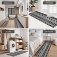 thumbnail image 5 of Black Geometric Triangle Diamond Pattern Kitchen Rugs Sets Of 3,Kitchen Runner Rugs Non Skid Washable,Decorative Kitchen Floor Mats for Kitchen,Sink,Laundry,17"x30"+ 17"x47" + 17"x59", 5 of 6