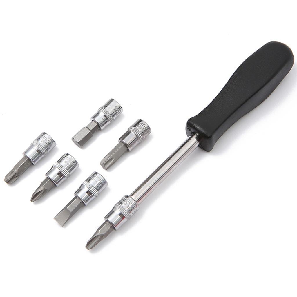 CEORPER 46 in 1 Mini Ratchet Screwdriver Set Wrench Narrow Space Repair Steel Multiple Bit Tool Kit with Socket Heads Hand Tool