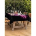 thumbnail image 3 of Outdoor Tablecloth with Umbrella Hole for Patio/Picnic/Party/Camping, Dragon Flames Waterproof Table Cloth Rectangle Table Cover Washable, Purple Dragons Abstract Modern Art (60"x 84"), 3 of 8