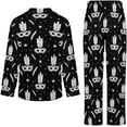 thumbnail image 5 of Top-kevin Latkes Love Challah Season Women's Long-Sleeve Shirt And Full-Length Bottom Pajama Set, 5 of 12