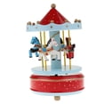 thumbnail image 2 of Caja de carrusel Musical de 4 caballos perfecl Rosa Azul Rojo, 2 of 8