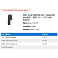 thumbnail image 2 of Main Drive Multi Rib Belt - Compatible with 2007 - 2009, 2011 - 2013 Kia Sorento 2008 2012, 2 of 2